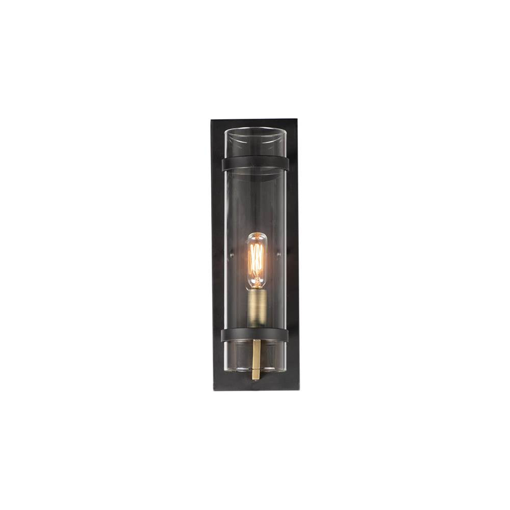 Maxim Lighting 2640BKAB Black,Antique Brass Capitol 1-light Wall Sconce Image 1