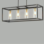 Maxim Lighting 2644BKAB Black,Antique Brass Capitol 4-light Linear Pendant Image 3