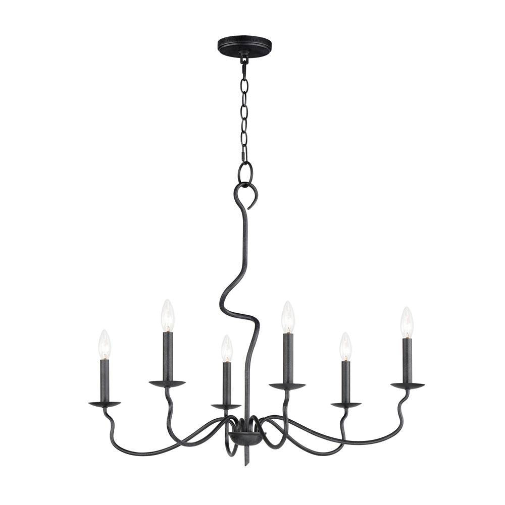 Maxim Lighting 27706BO Black Oxide Padrona 6-light Chandelier Image 1