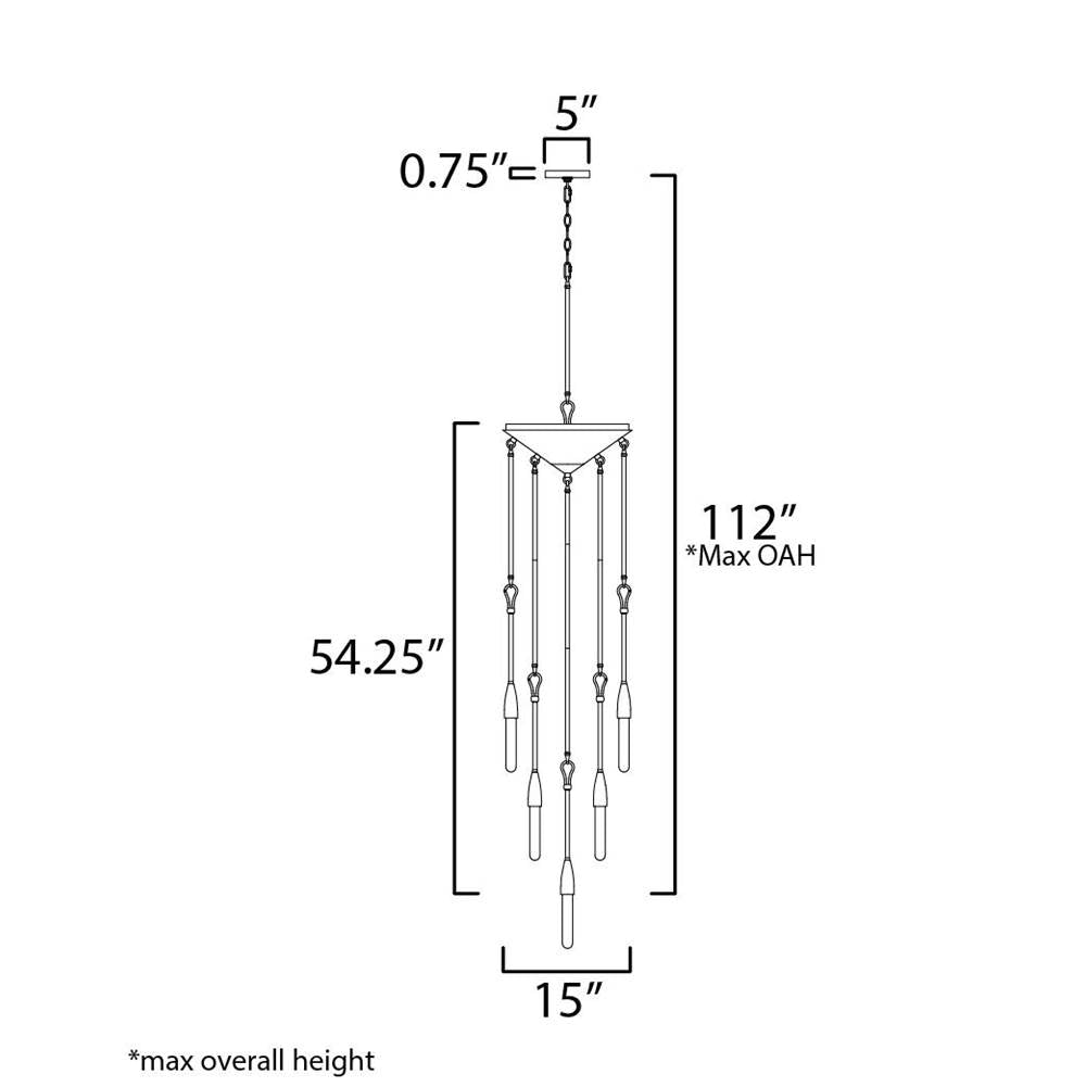 Maxim Lighting 27719AR Anthracite Pioneer 13-light Pendant Image 2