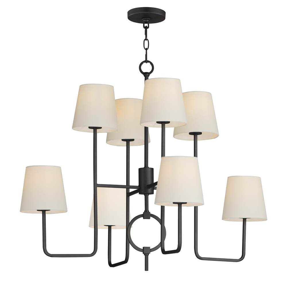 Maxim Lighting 27728OFCHL Charcoal Bronze Paoli 8-light Chandelier Image 1