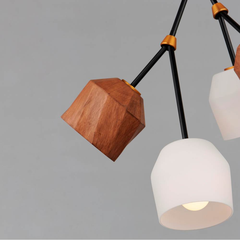 Maxim Lighting 28274DBZAB Dark Bronze,Antique Brass Akimbo 4-light Pendant W Led Bulbs Image 2
