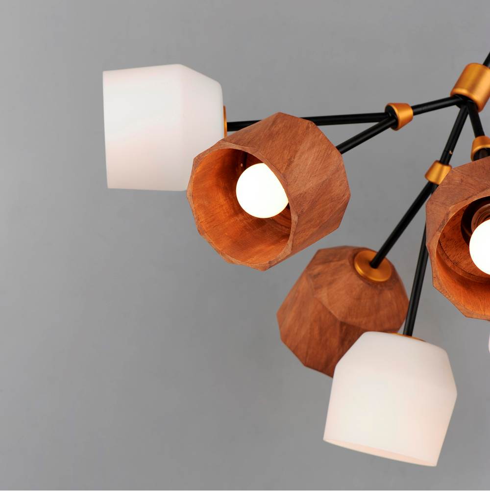 Maxim Lighting 28278DBZAB Dark Bronze,Antique Brass Akimbo 12-light Pendant W Led Bulbs Image 2