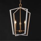 Maxim Lighting 28613WTNAB White,Natural Aged Brass Melrose 3-light Pendant Image 3