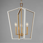 Maxim Lighting 28613WTNAB White,Natural Aged Brass Melrose 3-light Pendant Image 2