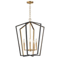 Maxim Lighting 28615BKNAB Black,Natural Aged Brass Melrose 5-light Pendant Image 1