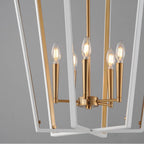 Maxim Lighting 28615WTNAB White,Natural Aged Brass Melrose 5-light Pendant Image 2