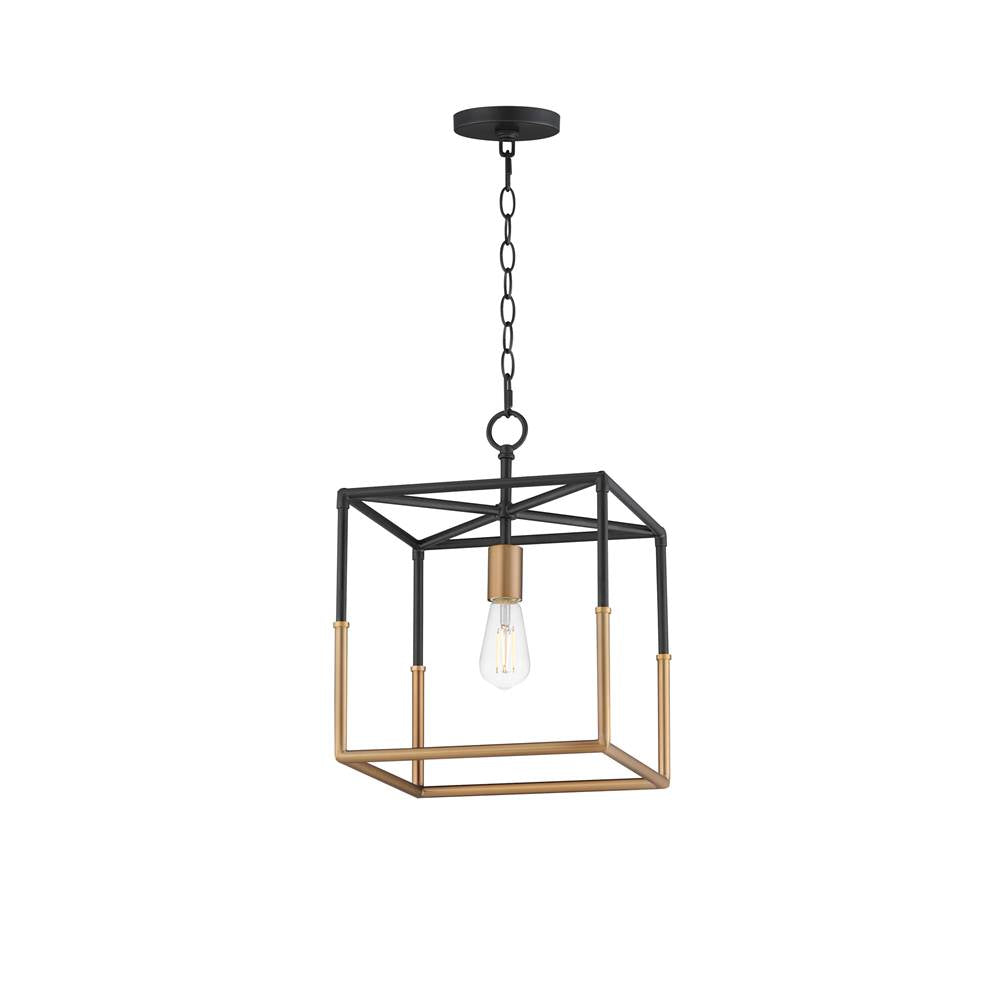 Maxim Lighting 28621BKWBR Black,Weathered Brass Soho 1-light Pendant Image 1