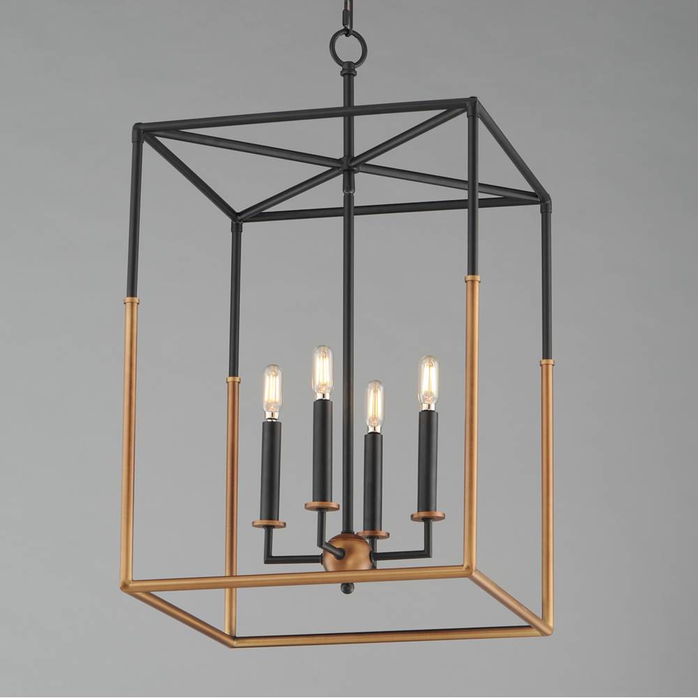 Maxim Lighting 28625BKWBR Black,Weathered Brass Soho 4-light Large Pendant Image 3