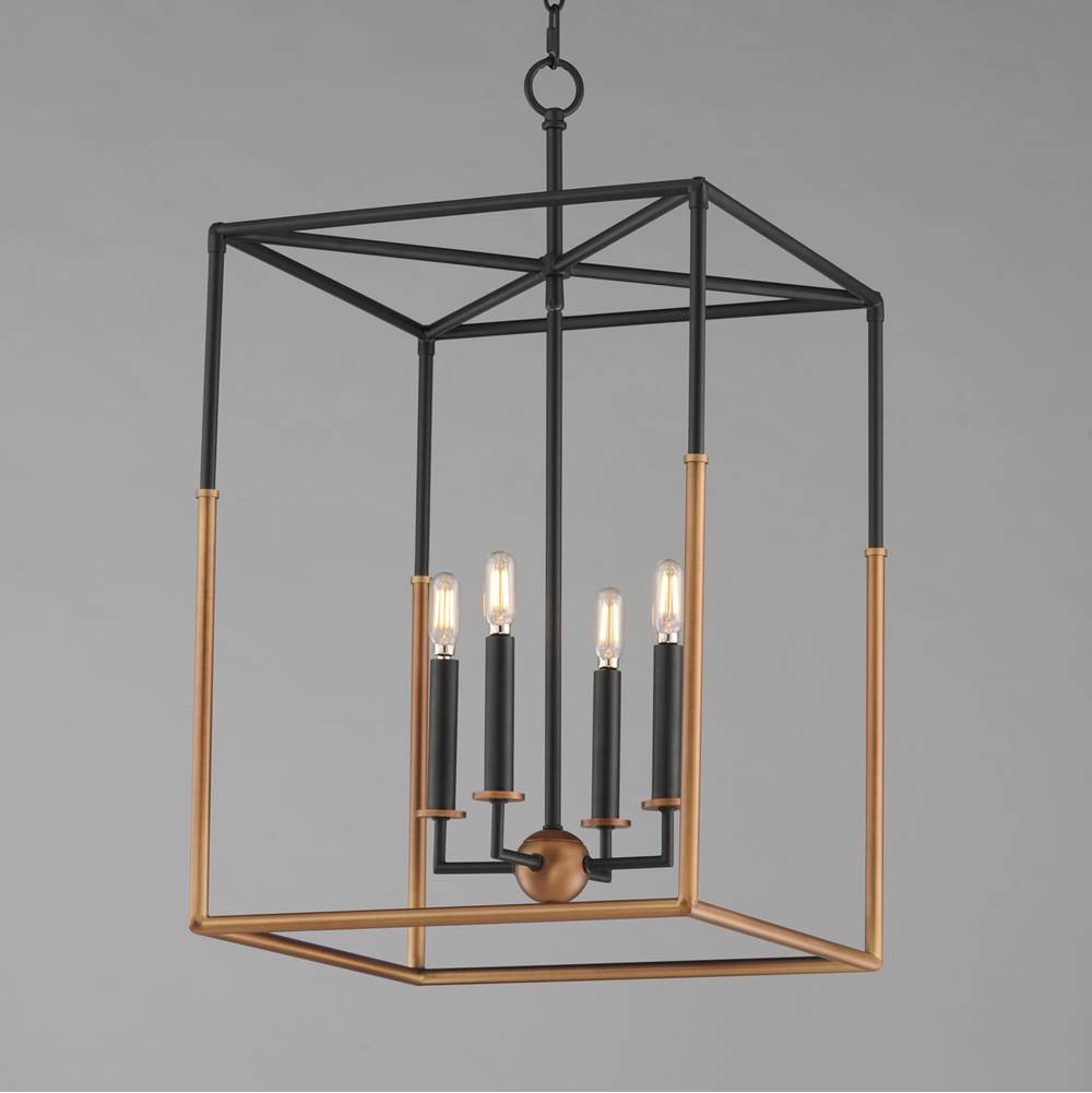 Maxim Lighting 28625BKWBR Black,Weathered Brass Soho 4-light Large Pendant Image 2