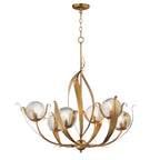 Maxim Lighting 28716CRGL Gold Leaf Firenze 6-light Chandelier Image 1