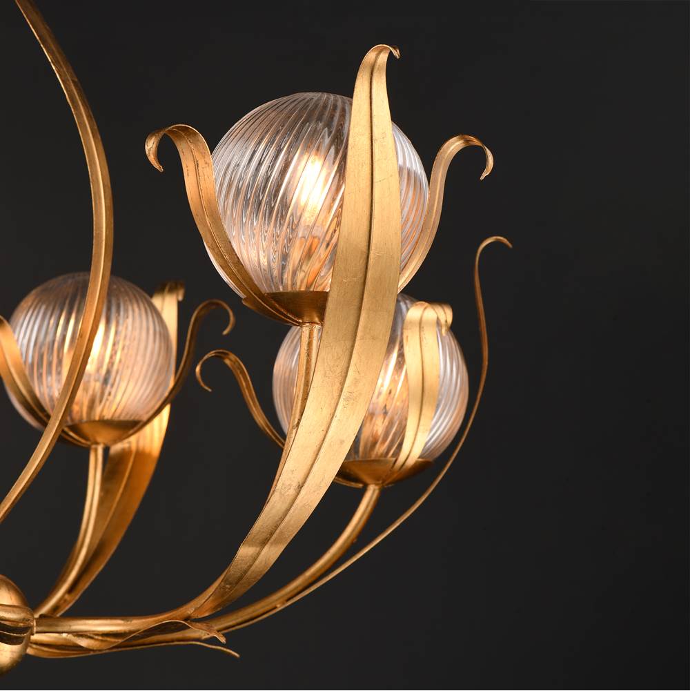 Maxim Lighting 28716CRGL Gold Leaf Firenze 6-light Chandelier Image 2