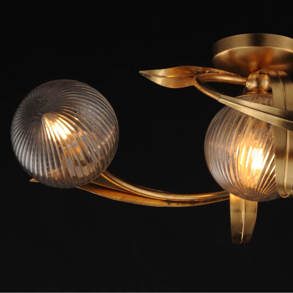 Maxim Lighting 28717CRGL Gold Leaf Firenze 3-light Flush Mount Image 2