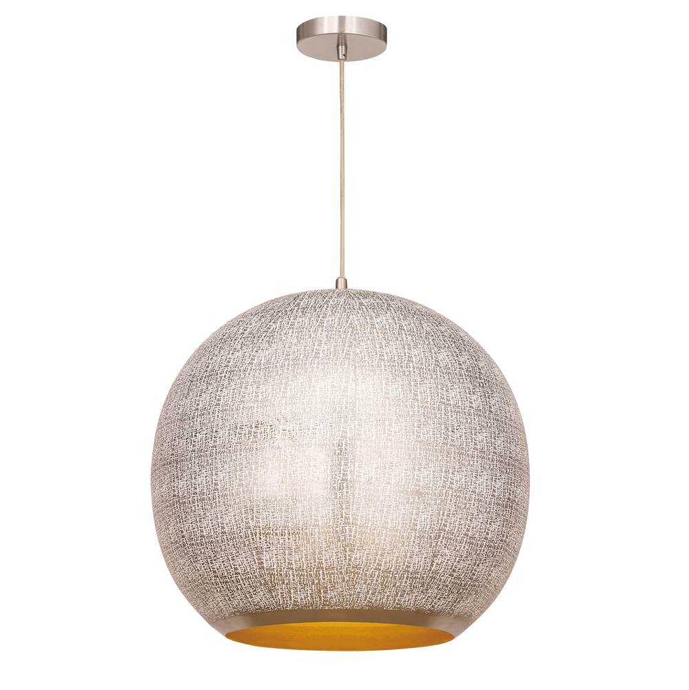 Maxim Lighting 29133ARW Arctic White Aurelia 20'' 1-light Pendant Image 1
