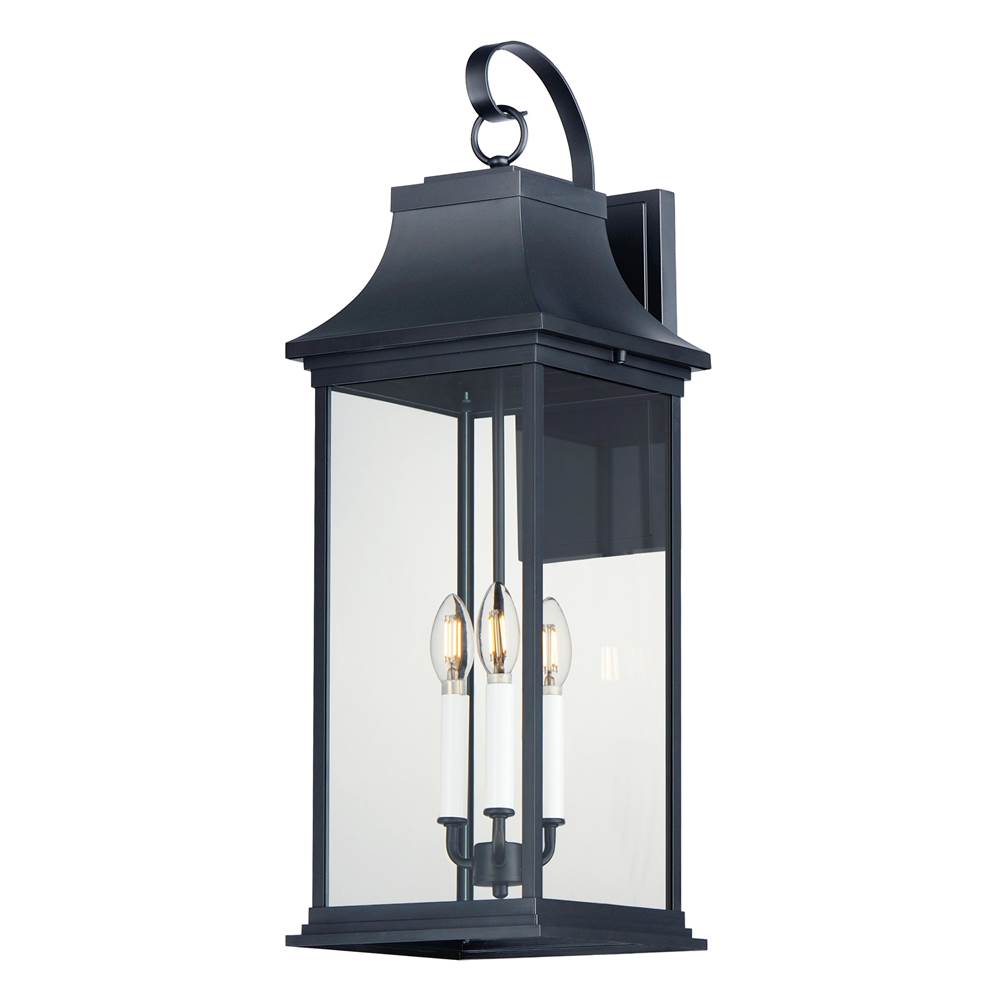 Maxim Lighting 30026CLBK Black Vicksburg 3-light Outdoor Wall Sconce Image 1