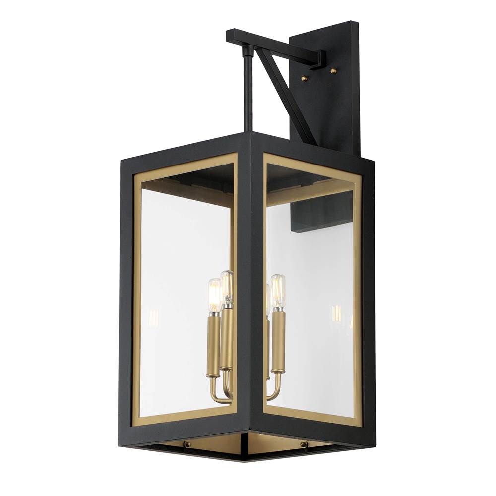 Maxim Lighting 30056CLBKGLD Black,Gold Neoclass 4-light Outdoor Wall Sconce Image 1