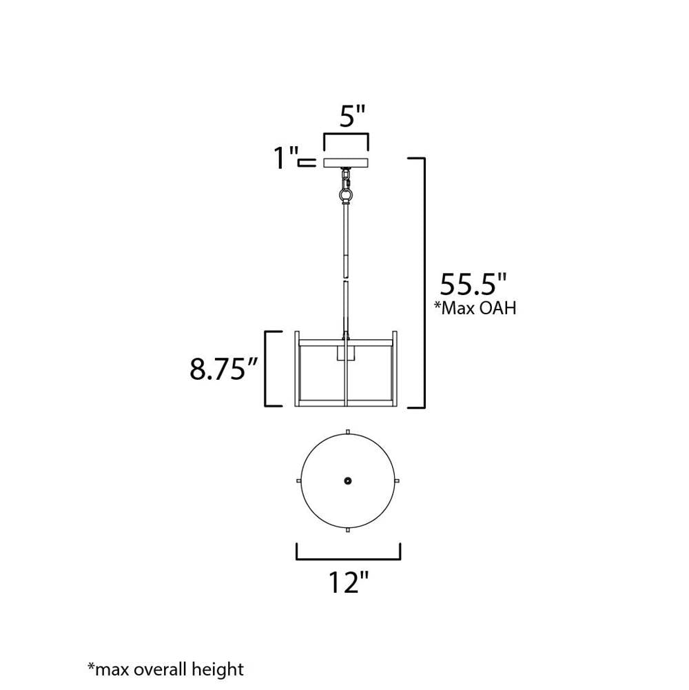 Maxim Lighting 30061HMBK Black Belfry 1-light Semi-flush/pendant Image 2