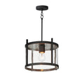 Maxim Lighting 30061CLBK Black Belfry 1-light Semi-flush/pendant Image 1