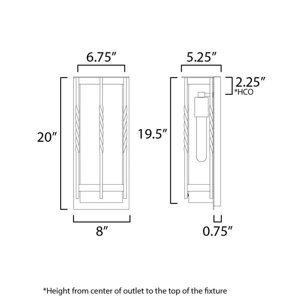 Maxim Lighting 30193CDBK Black Foundry 1-light Outdoor Wall Sconce Image 2