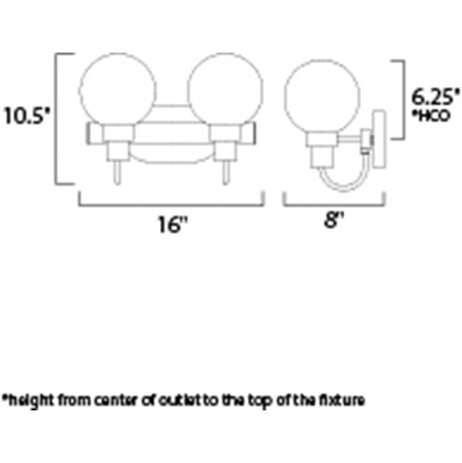 Maxim Lighting 30512CLBZSBR Bronze,Satin Brass Bauhaus 2-light Bath Vanity Image 2