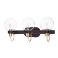 Maxim Lighting 30513CLBZSBR Bronze,Satin Brass Bauhaus 3-light Bath Vanity Image 1