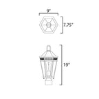 Maxim Lighting 30590CLBK Black Oxford Outdoor 1-light Post Image 2