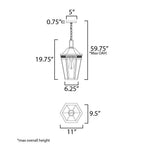 Maxim Lighting 30596CLBK Black Oxford Outdoor 1-light Pendant Image 2
