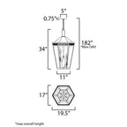Maxim Lighting 30598CLBK Black Oxford Outdoor 6-light Pendant Image 2