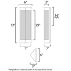 Maxim Lighting 30763CRBKAB Black,Antique Brass Triform 32'' Outdoor Wall Sconce Image 2