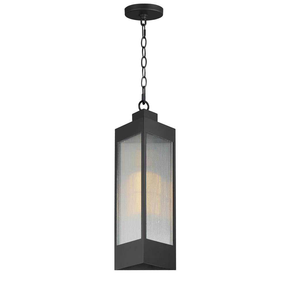 Maxim Lighting 30764CRBKAB Black,Antique Brass Triform 7.5'' Led Outdoor Pendant Image 1