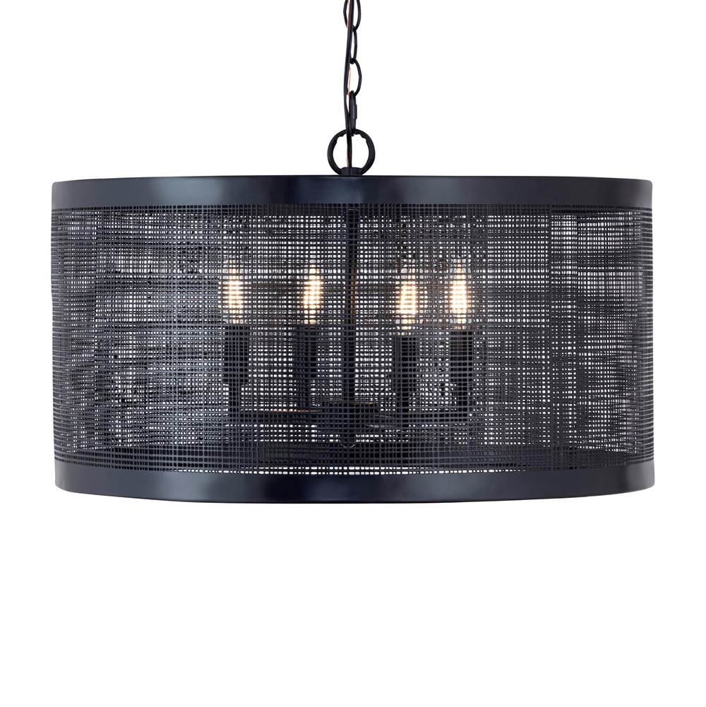 Maxim Lighting 31224BK Black Hatcher 24'' 4-light Pendant Image 2