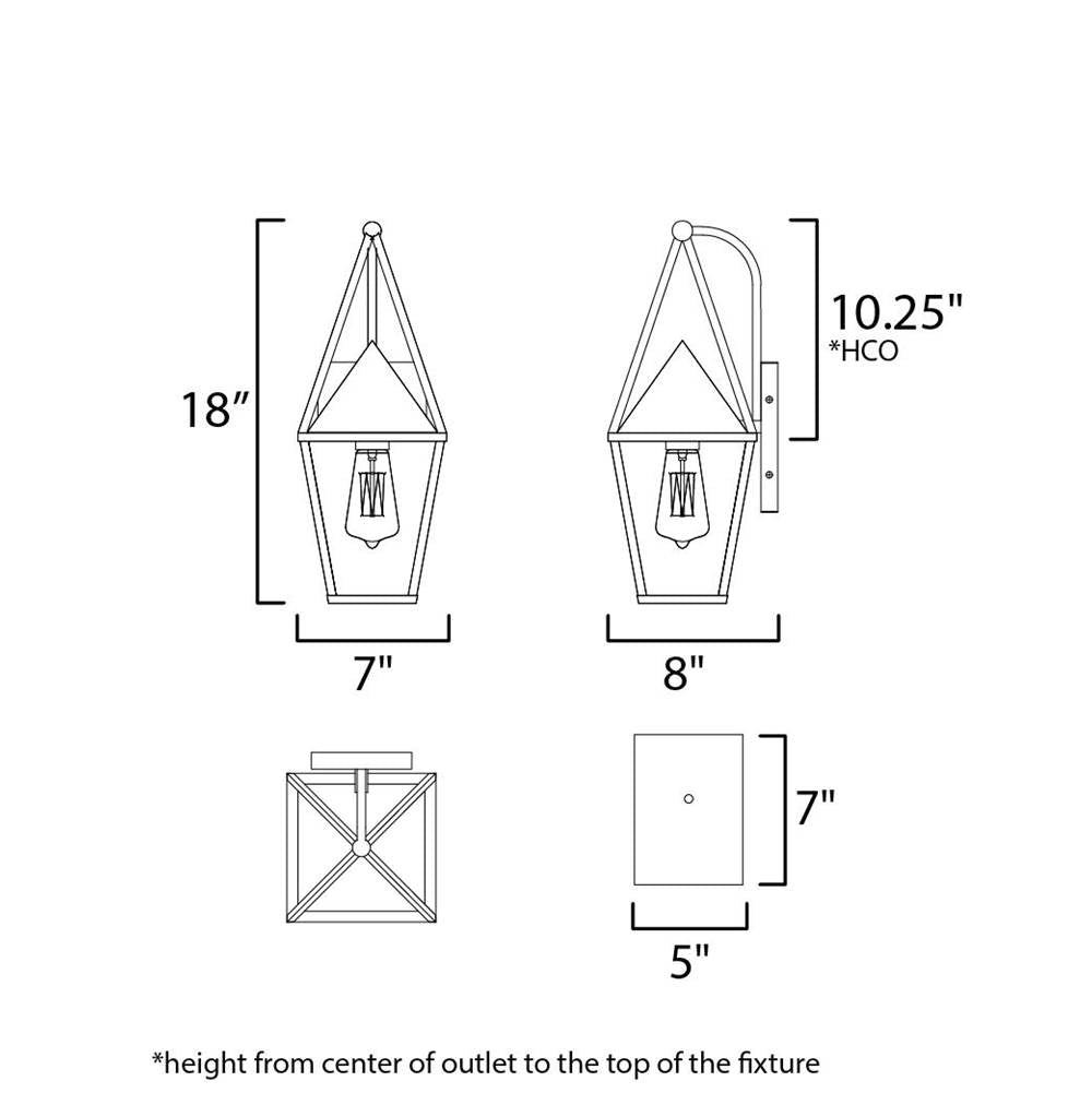Maxim Lighting 3162CLBK Black Bavaria 1-light Small Outdoor Wall Sconce Image 2