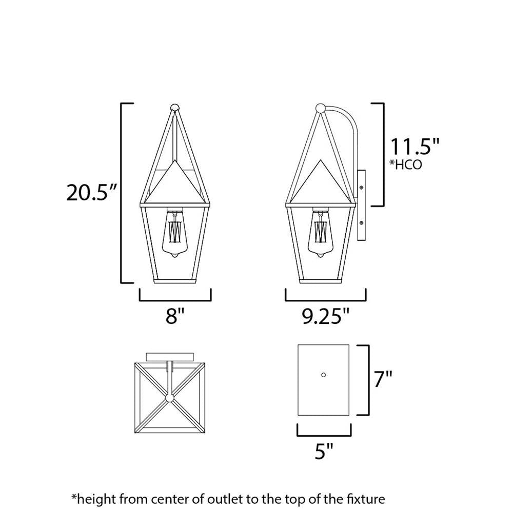 Maxim Lighting 3164CLBK Black Bavaria 1-light Wall Sconce Image 2