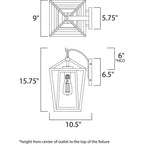 Maxim Lighting 3175CLBK Black Artisan 1-light Outdoor Wall Mount Image 2