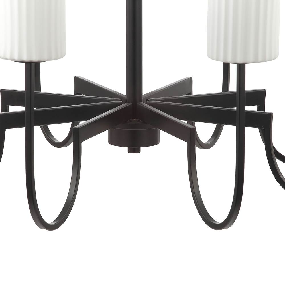 Maxim Lighting 32008SWBK Black Town And Country 8-light Chandelier Image 3