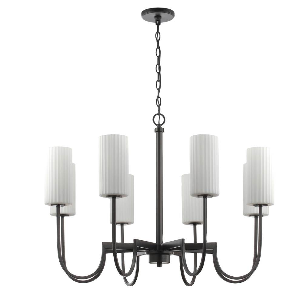 Maxim Lighting 32008SWBK Black Town And Country 8-light Chandelier Image 2