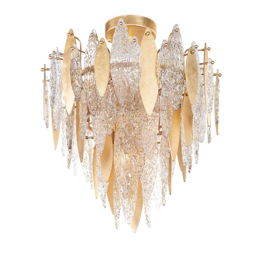 Maxim Lighting 32320CLCMPGL Gold Leaf Majestic 10-light Flush Mount Image 1