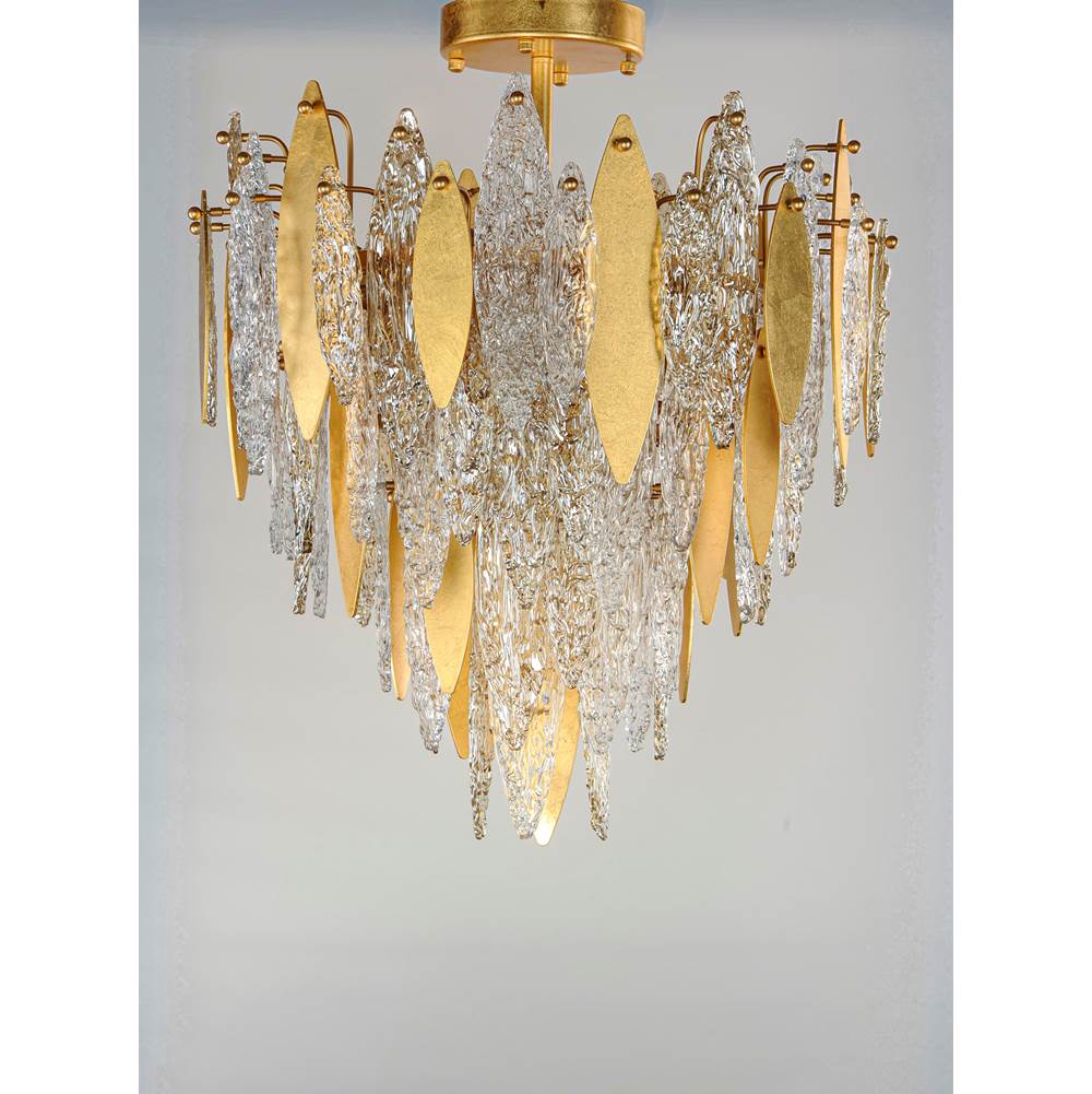 Maxim Lighting 32320CLCMPGL Gold Leaf Majestic 10-light Flush Mount Image 3