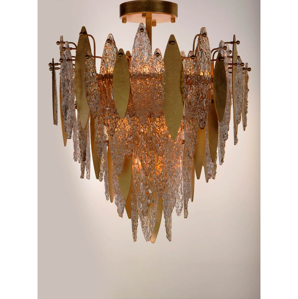 Maxim Lighting 32320CLCMPGL Gold Leaf Majestic 10-light Flush Mount Image 2