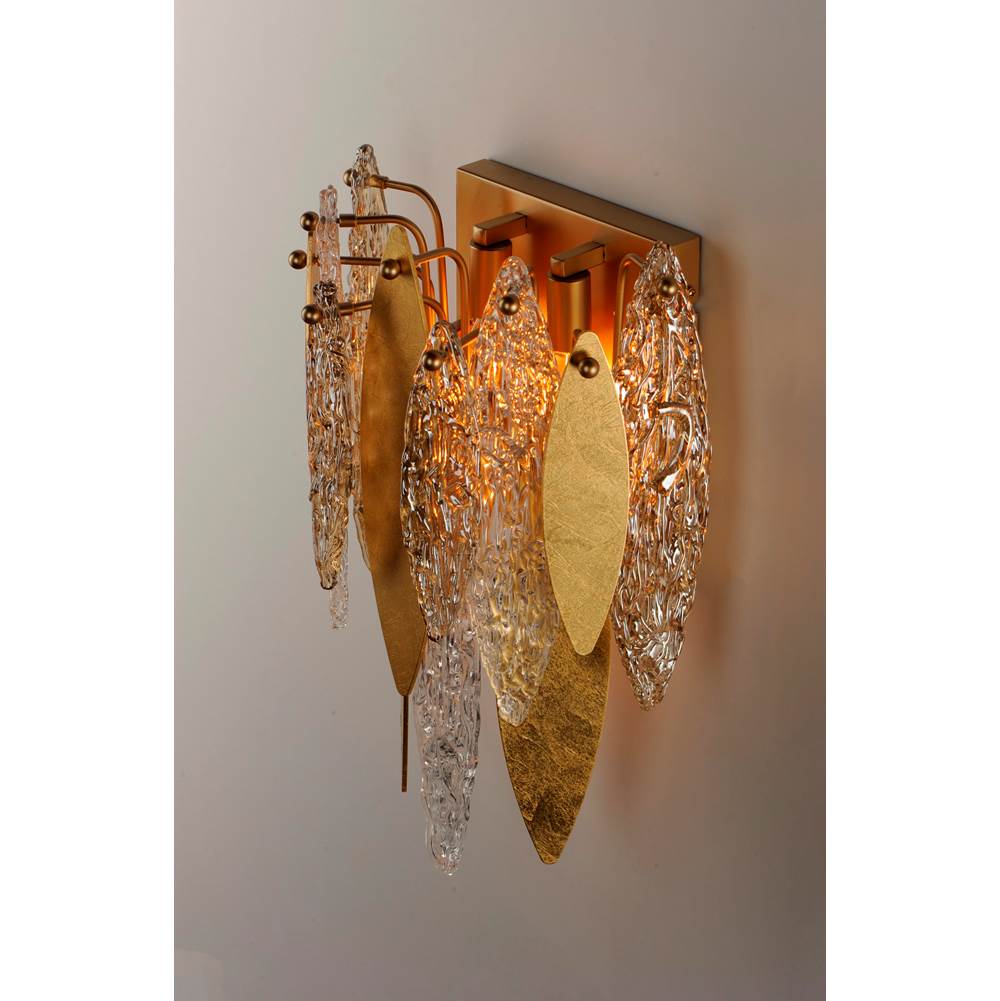 Maxim Lighting 32322CLCMPGL Gold Leaf Majestic 3-light Wall Sconce Image 2