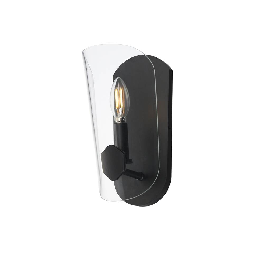 Maxim Lighting 32351CLBK Black Armory 1-light Wall Sconce Image 1