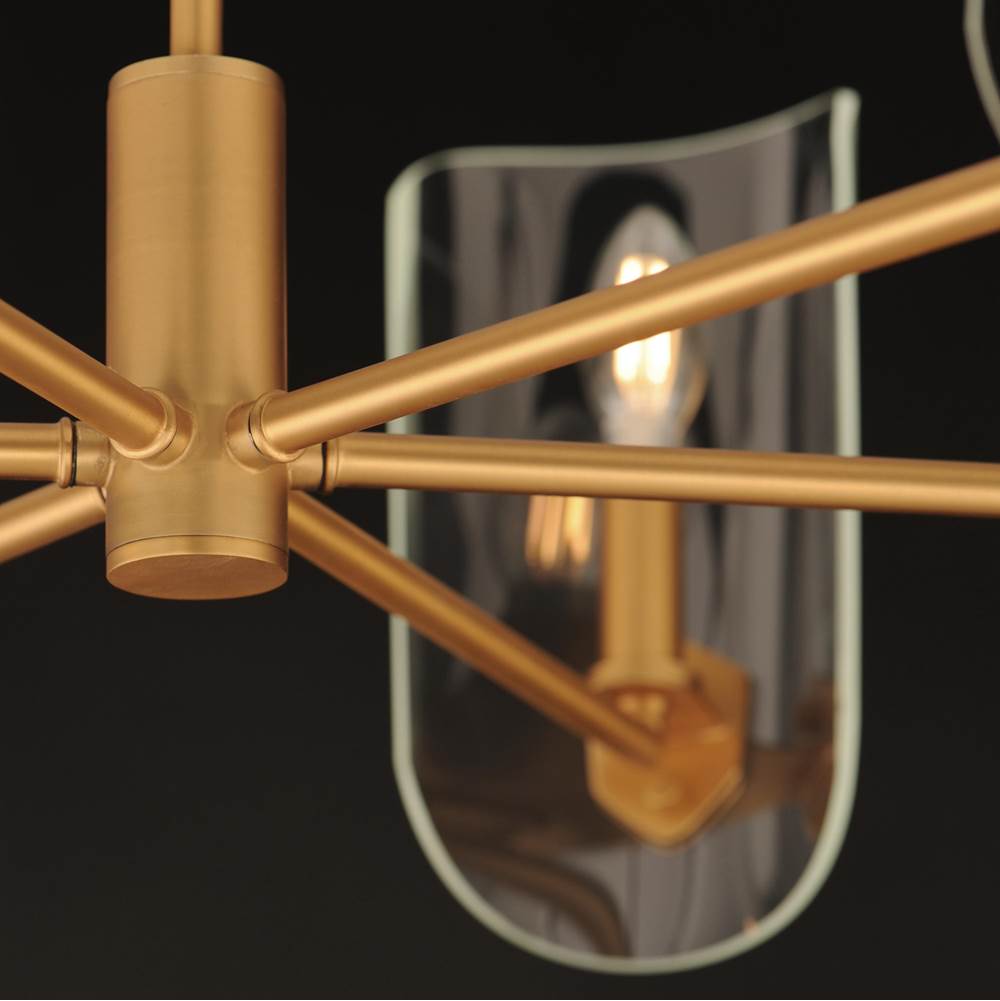 Maxim Lighting 32356CLNAB Natural Aged Brass Armory 6-light Chandelier Image 2