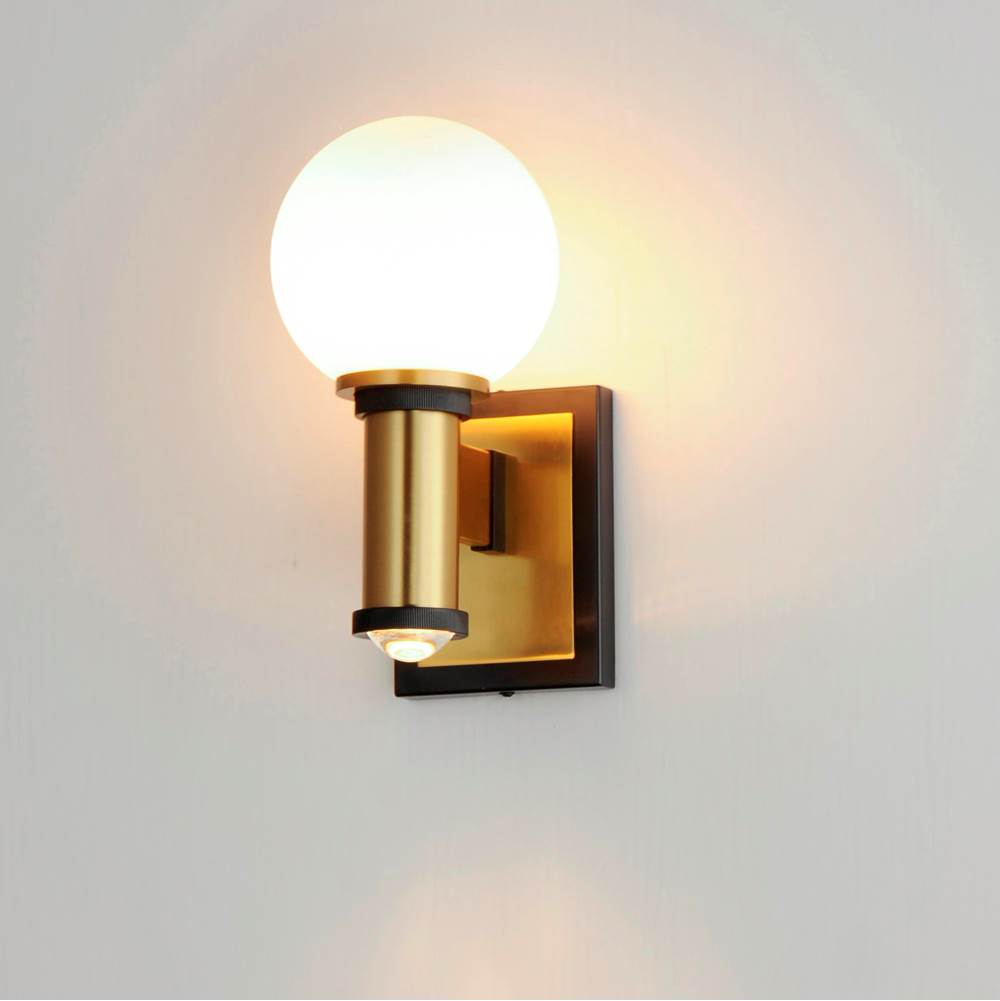 Maxim Lighting 32482SWBKNAB Black,Natural Aged Brass San Simeon 2-light Led Wall Sconce Image 2