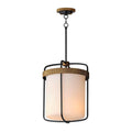 Maxim Lighting 32653SWBKAB Black,Antique Brass Ruffles 3-light Pendant Image 1