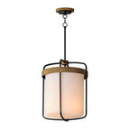 Maxim Lighting 32653SWBKAB Black,Antique Brass Ruffles 3-light Pendant Image 1