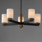 Maxim Lighting 32655SWBKAB Black,Antique Brass Ruffles 5-light Chandelier Image 4