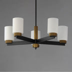 Maxim Lighting 32655SWBKAB Black,Antique Brass Ruffles 5-light Chandelier Image 3