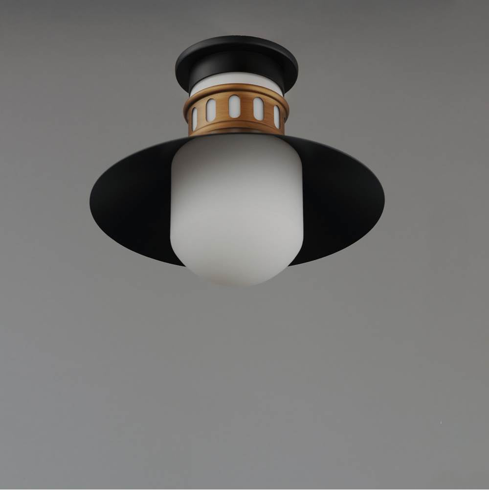 Maxim Lighting 35120SWBKAB Black,Antique Brass Admiralty 1-light Outdoor Flush Mount Image 3
