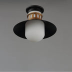 Maxim Lighting 35120SWBKAB Black,Antique Brass Admiralty 1-light Outdoor Flush Mount Image 3
