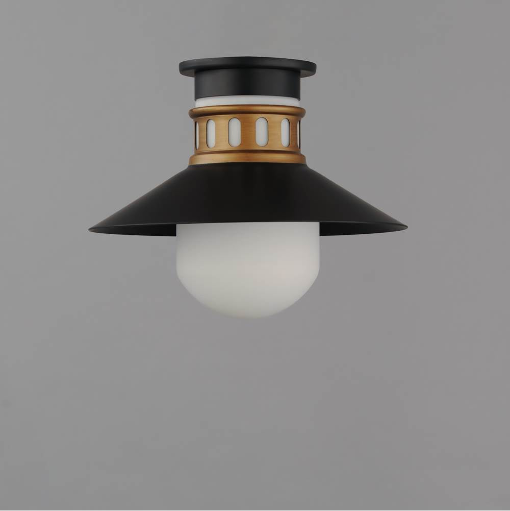 Maxim Lighting 35120SWBKAB Black,Antique Brass Admiralty 1-light Outdoor Flush Mount Image 2